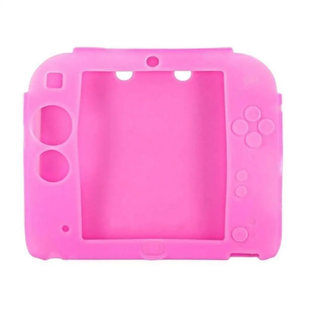 Soft Silicone Rubber Gel Skin Case Cover transparence and thin Skin Protective Case for 2DS