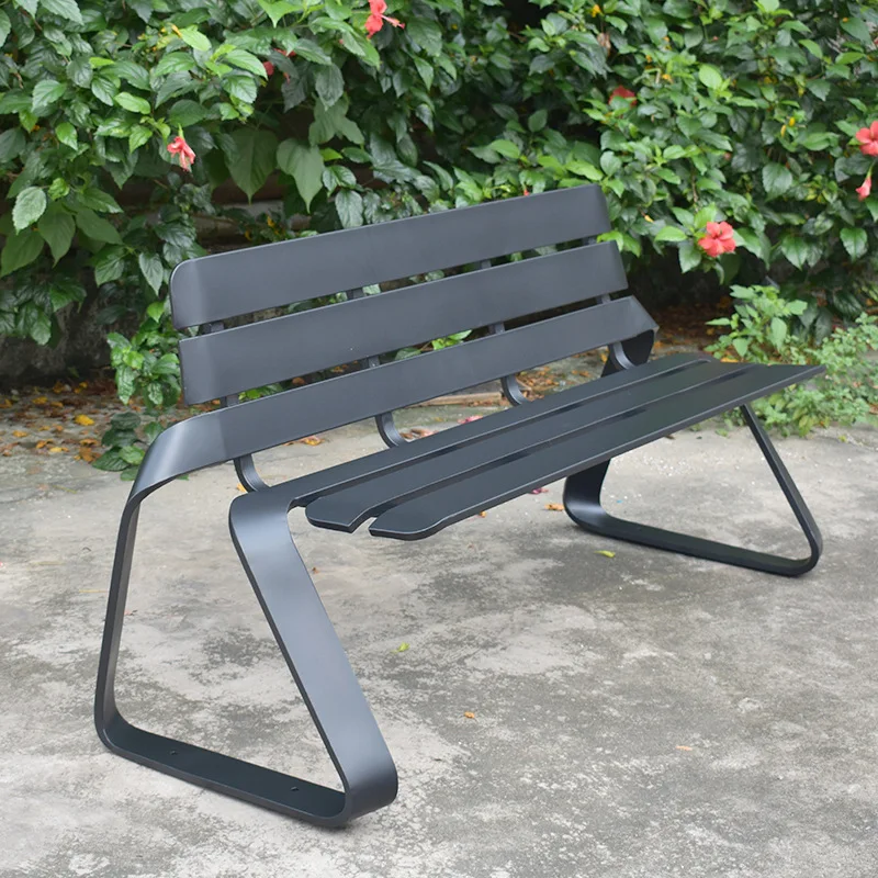 

Park Chair Outdoor Bench, Stainless Steel Anticorrosive Wood Chair, Outdoor Stool Patio