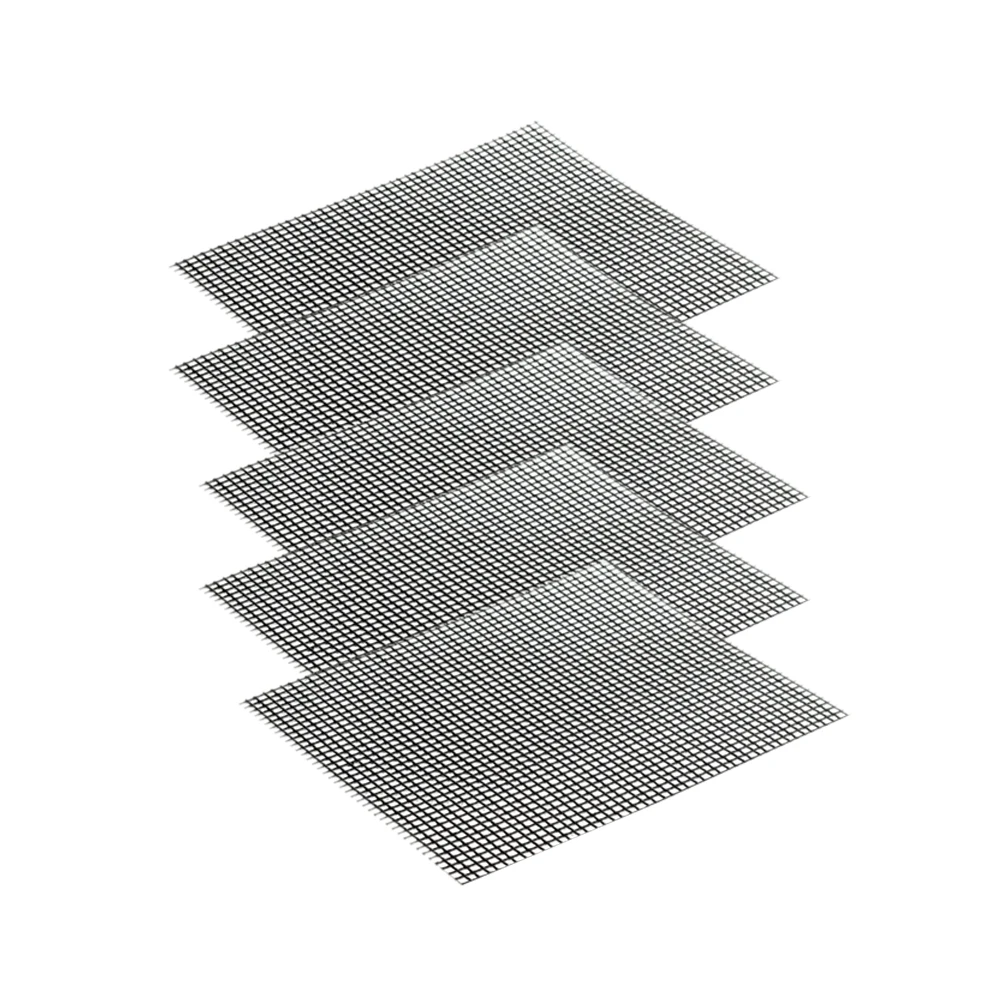 

5 Pcs BBQ Grill Mesh Mat Non-stick Baking Solid Grid Picnic Reusable Eco-friendly High Temperature Resistant Grilling