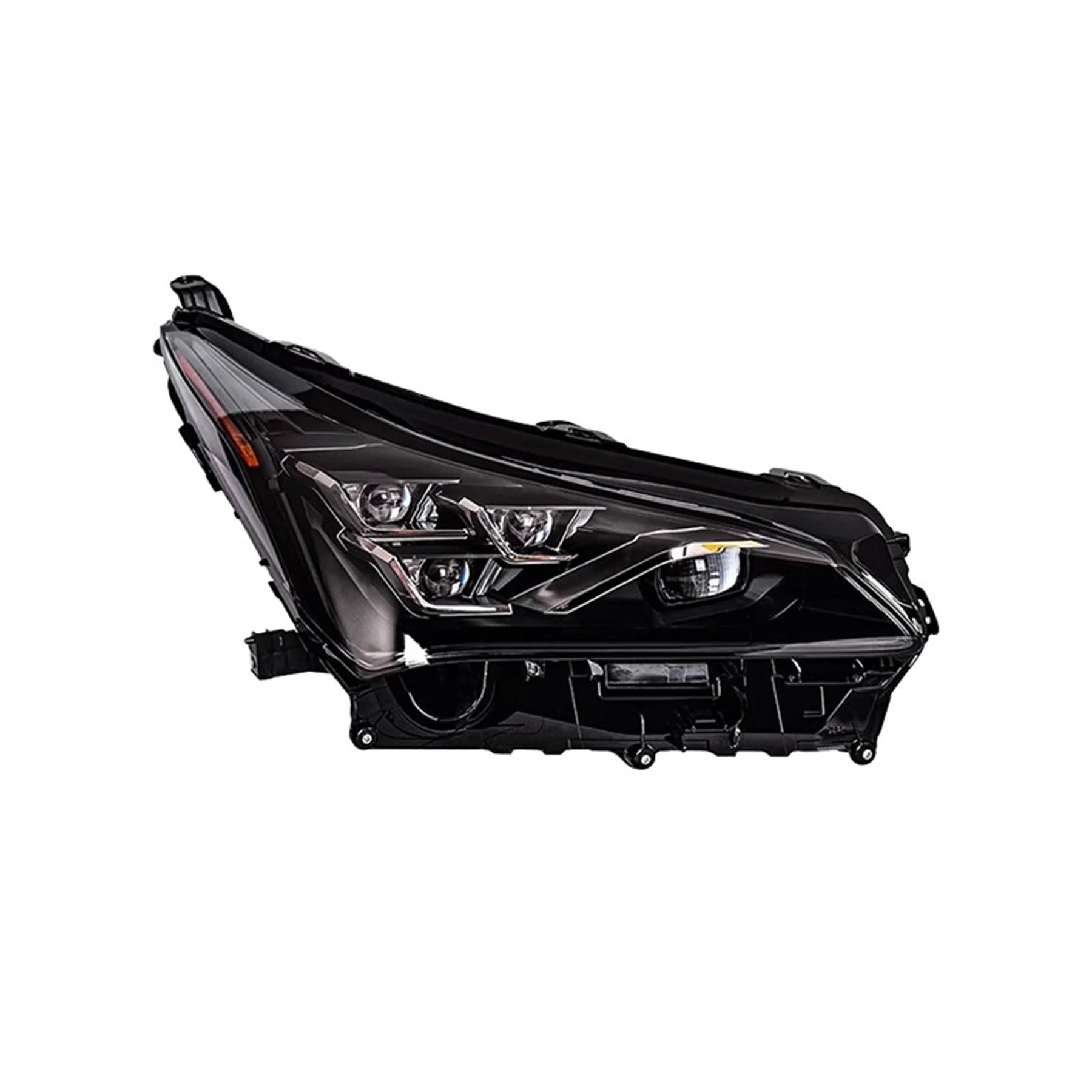 2 قطعة المصباح الأمامي لكزس NX 14-21 تعديل مصفوفة كشافات عدسة النهار تشغيل ضوء بدوره إشارة