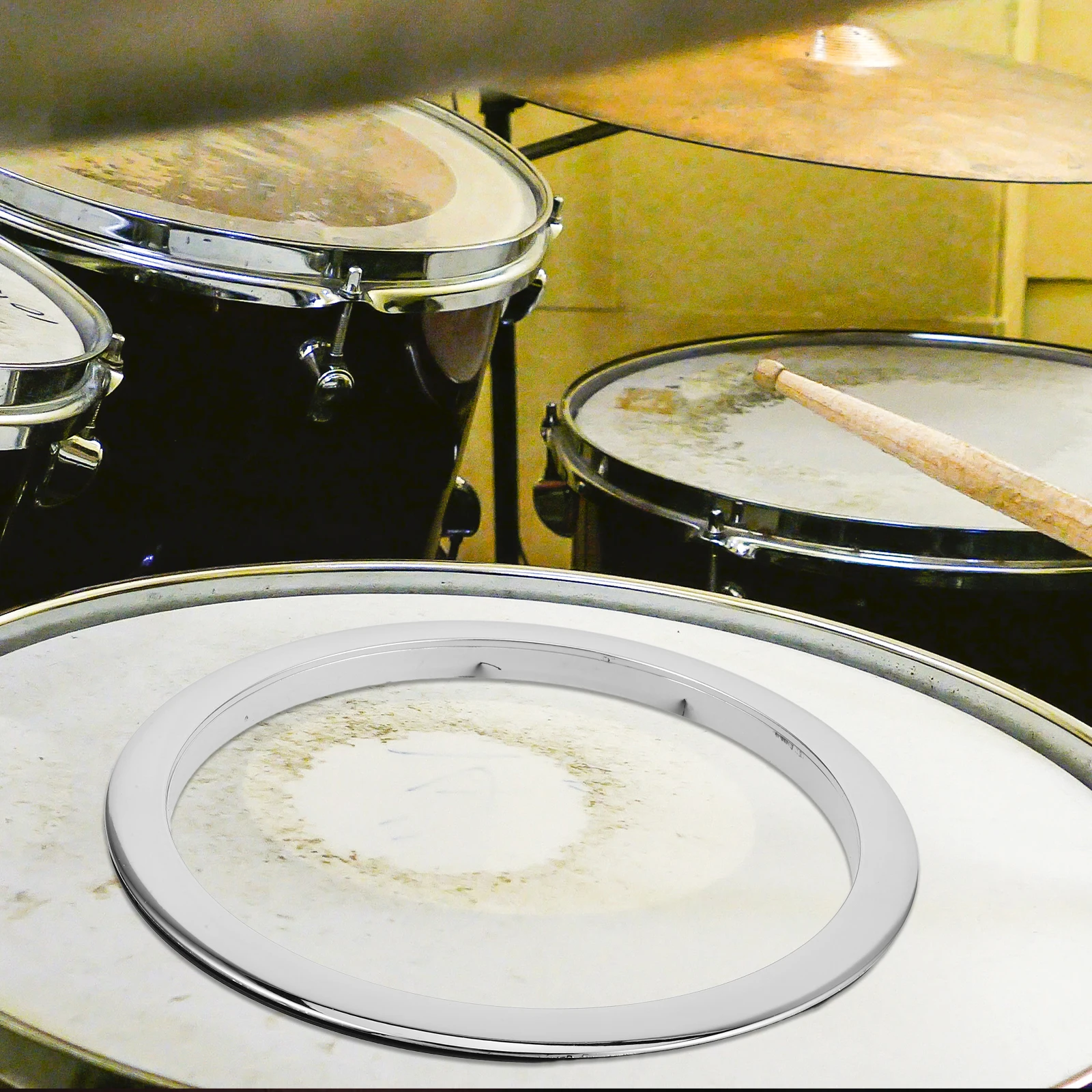 

Bass Drum Hoop Clamp Protective Circle Percussion Accessories Drum Kit Anchor System Lugs Enhancer Sound Control Ring Jazz Drums
