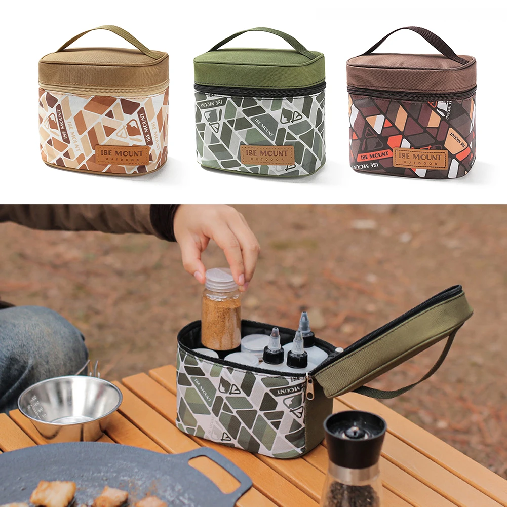 Kruidenflessenset Opbergtas Herbruikbare Kruidendoos Container Kruiderijpotten Organizer Picknickzakje Reizen BBQ Campingbenodigdheden