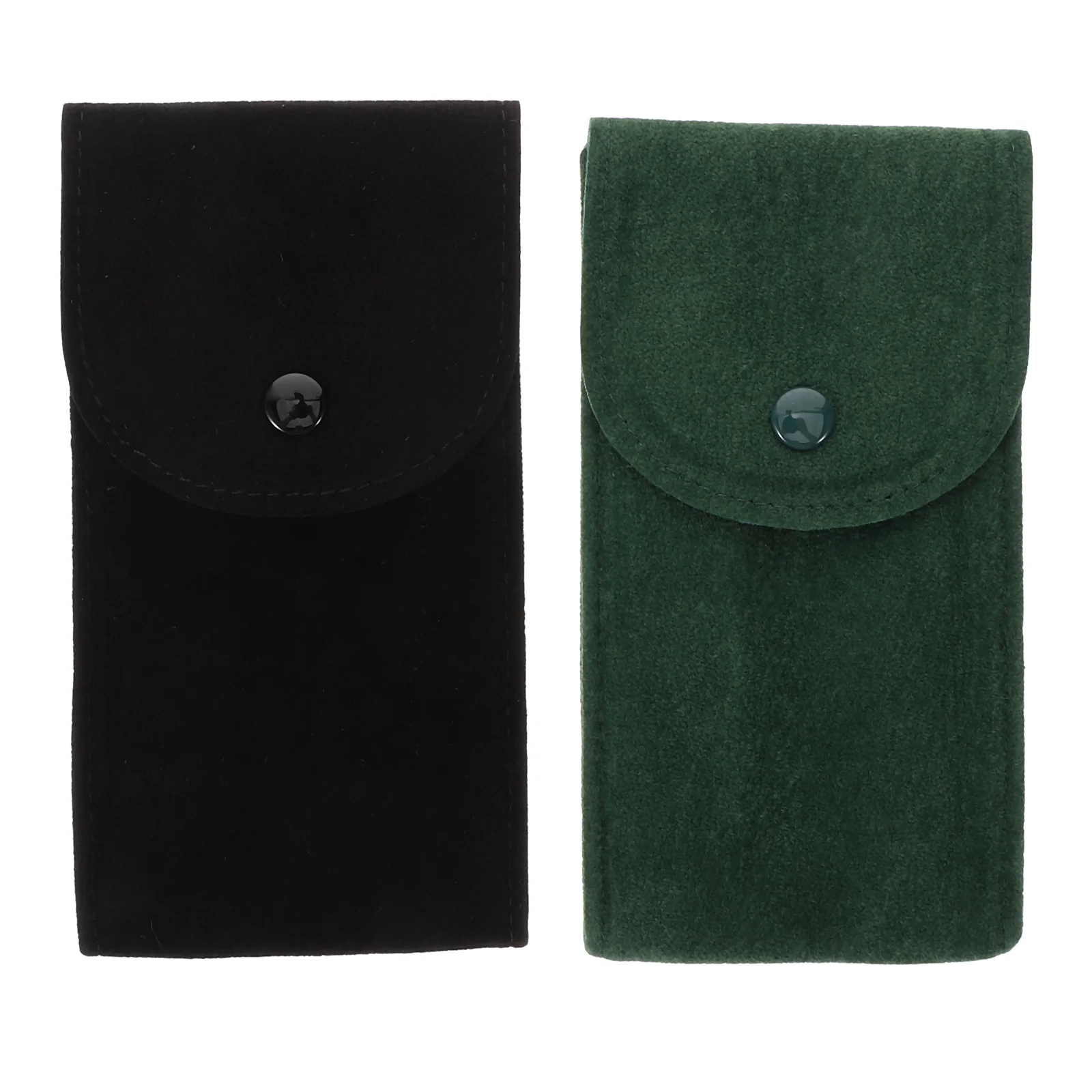 

2Pcs Portable Watch Carrying Case Soft Lint Travel Watch Pouch Compact Storage Organizer Snap Closure Business Trips Holidays