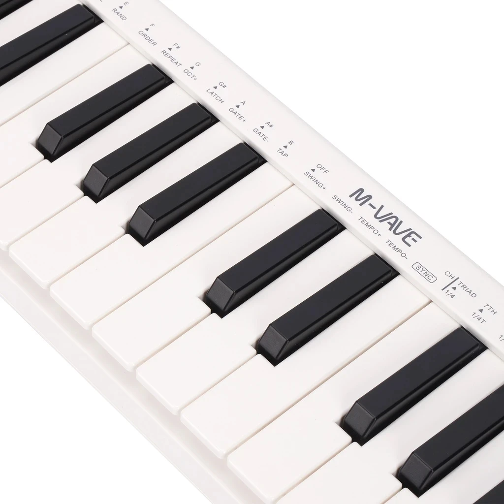 M-vave SMK-25 MIDI Keyboard Rechargeable 25-Key MIDI Control Keyboard Instrument Mini Portable USB Keyboard MIDI Controller