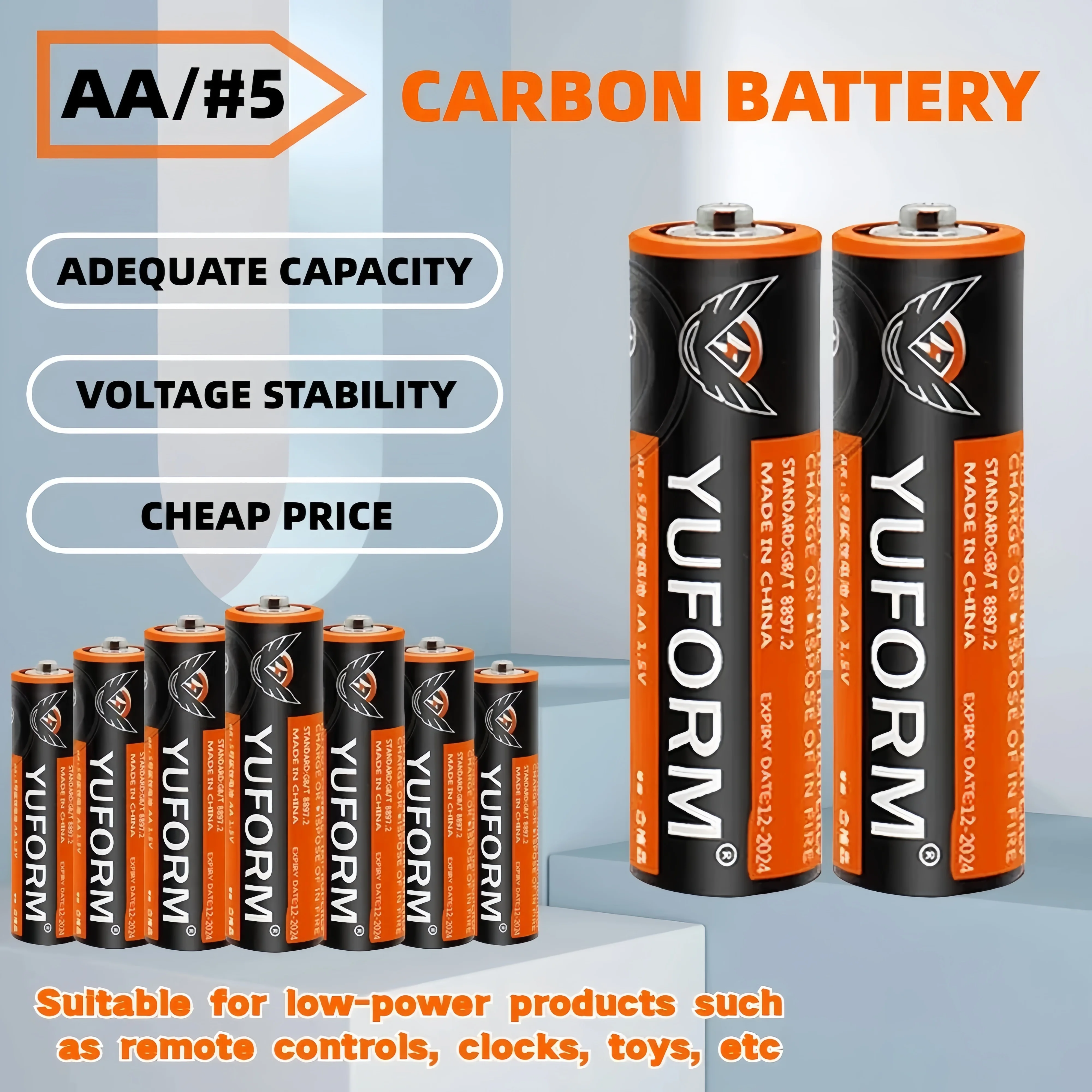 

1.5V AA/#5 Disposable Carbon Dry Battery for Led Light Toy Mp3 Camera Flash Razor CD Player Wireless Mouse Keyboard