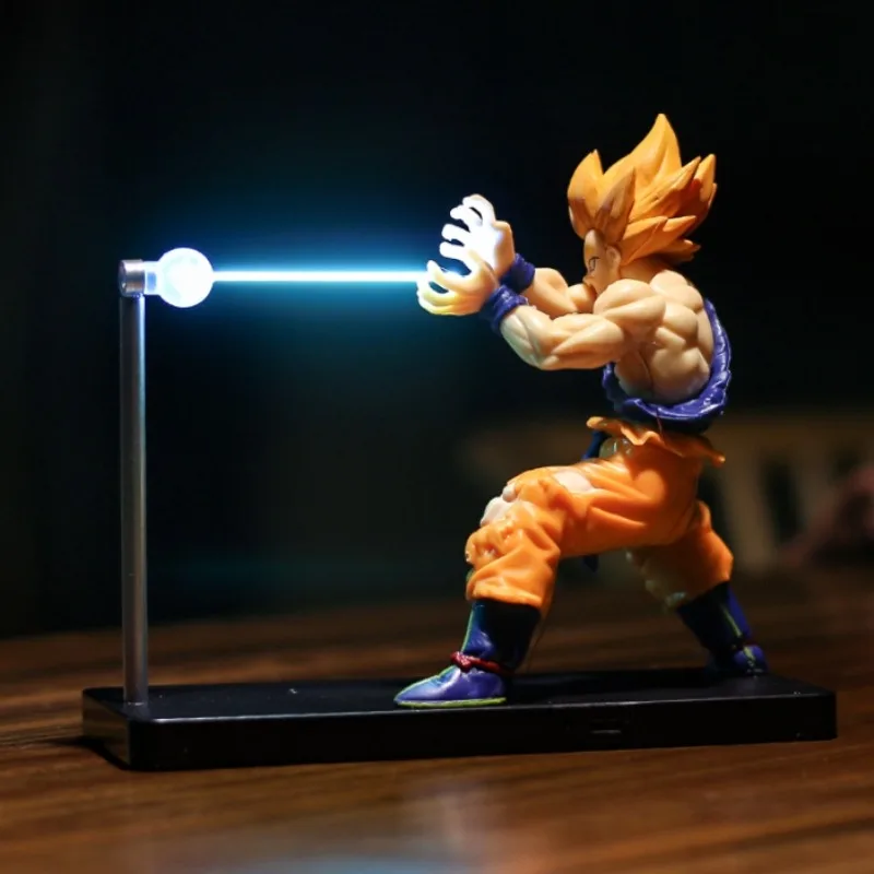 Bandai Dragon Ball Son Goku veilleuse Anime tactile Kamehameha veilleuse créative bureau décoration Cool modèle poupée garçons cadeaux