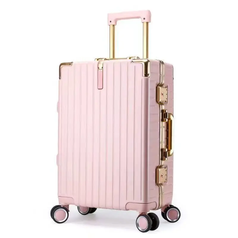 Alloy PC Rolling Luggage 20 22 24 26 28 inch Large Capacity Suitcase Small Password Box Sturdy and Durable Travel Trunk Suitcase