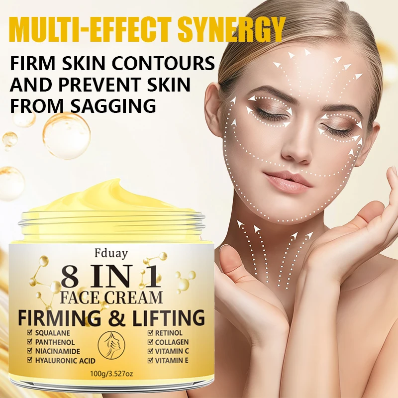 8 in 1 Skincare Cream Multi-Functional Deep Hydrating Moisturizer Rich in Vitamin C & Jojoba Seed Oil Facial Moisturizing Cream