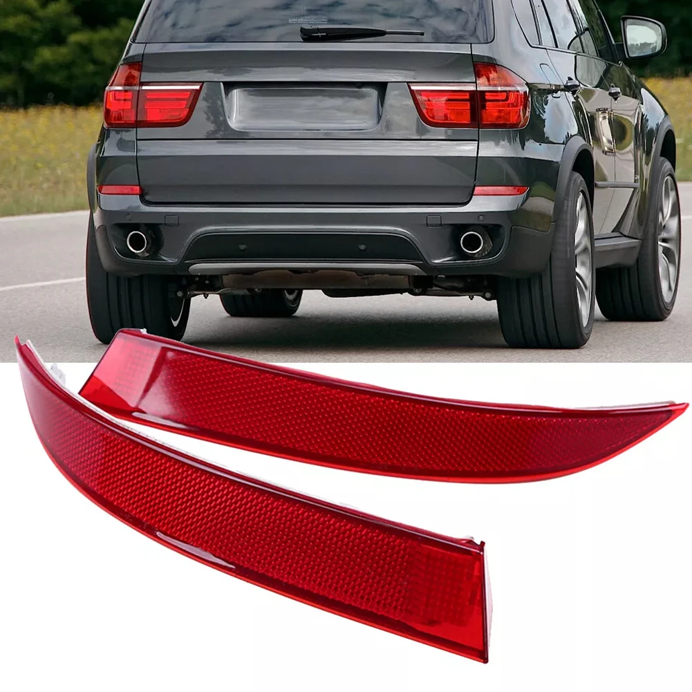 

Warn Light Red Lens 63147240997 63147240998 Rear Bumper Brake Light Reflector Compatible with X5 E70 LCI 2010 2011 2012 2013