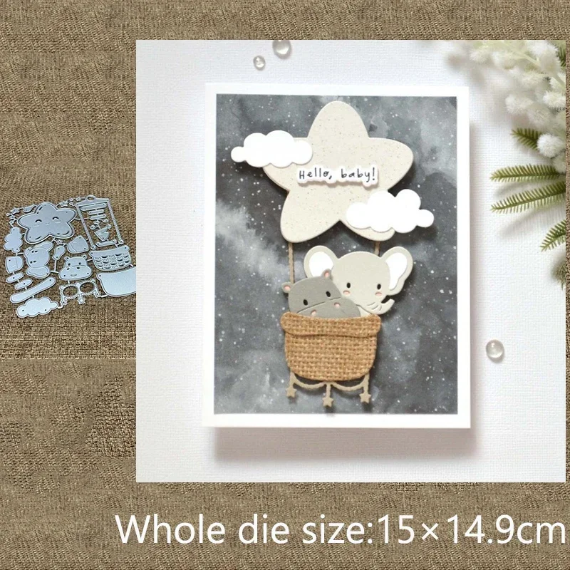 

New Craft Metal stencil mold Cutting Die star balloon animals scrapbook die cut Album Paper Card Embossing Design