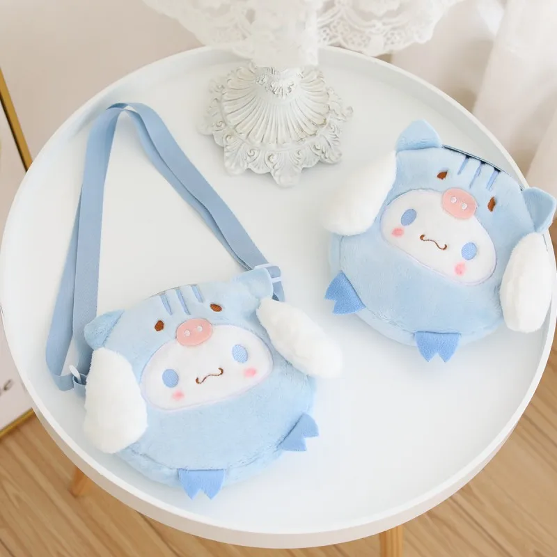 Borsa a tracolla in peluche Cinnamoroll borsa piccola Kawaii borsa portaoggetti carina in stile giapponese portamonete regali per ragazze