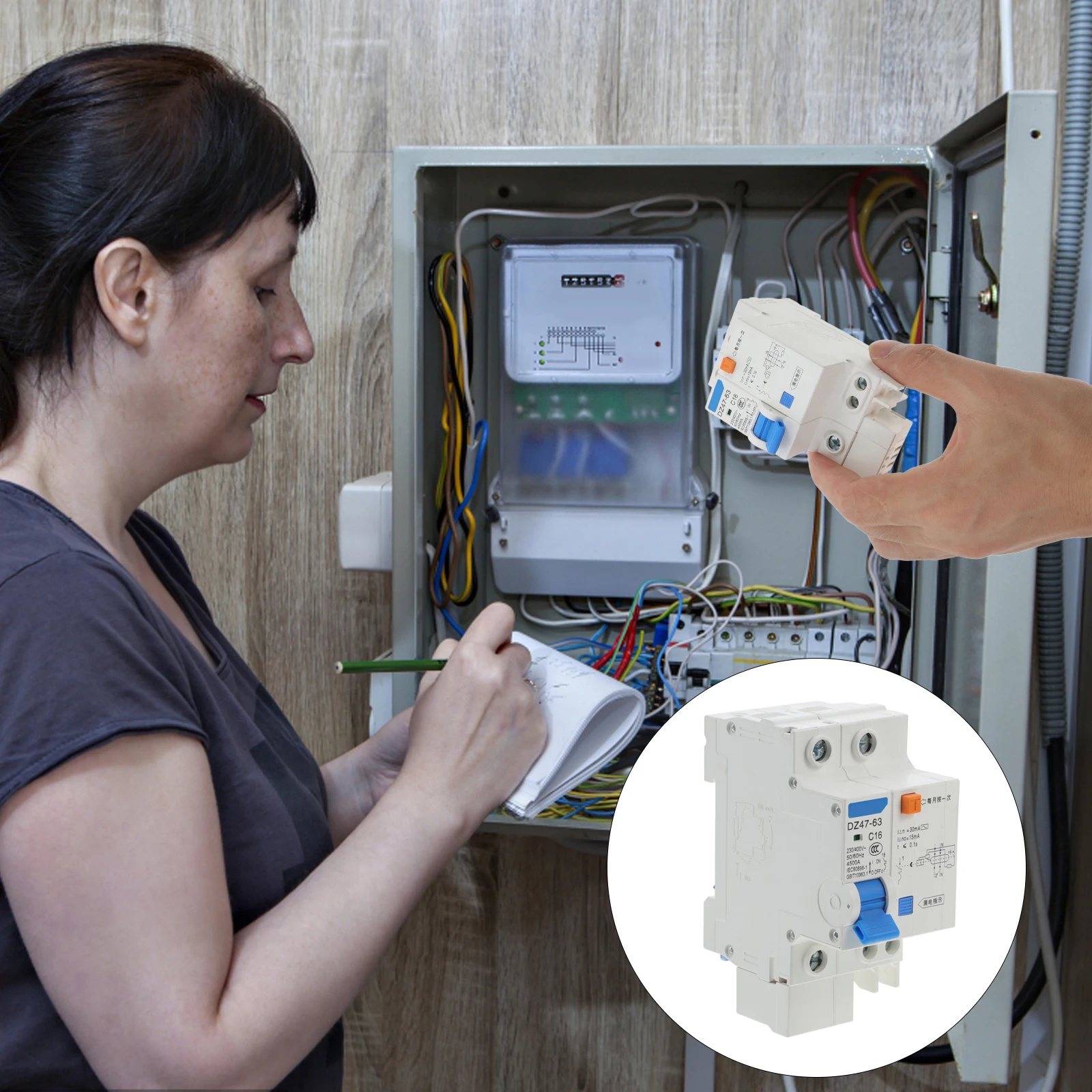 

Leakage Circuit Breaker Mini Household Protective 220V 20A Portable Electrical Safety Device Easy Installation Versatile Design