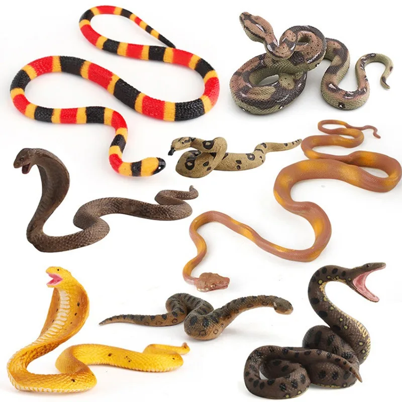 Artificial Snakes Fridge Magnets Cobra Python Rattlesnake Fridge Stickers Simulated Animals Models Children Gifts