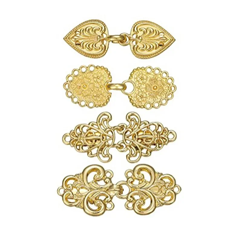 1 Set Vintage Cardigan Collar Clips Holder Fashion Women Decor Shiny Crystal Cape Cloak Clasps Fasteners Buckle Brooch Clip