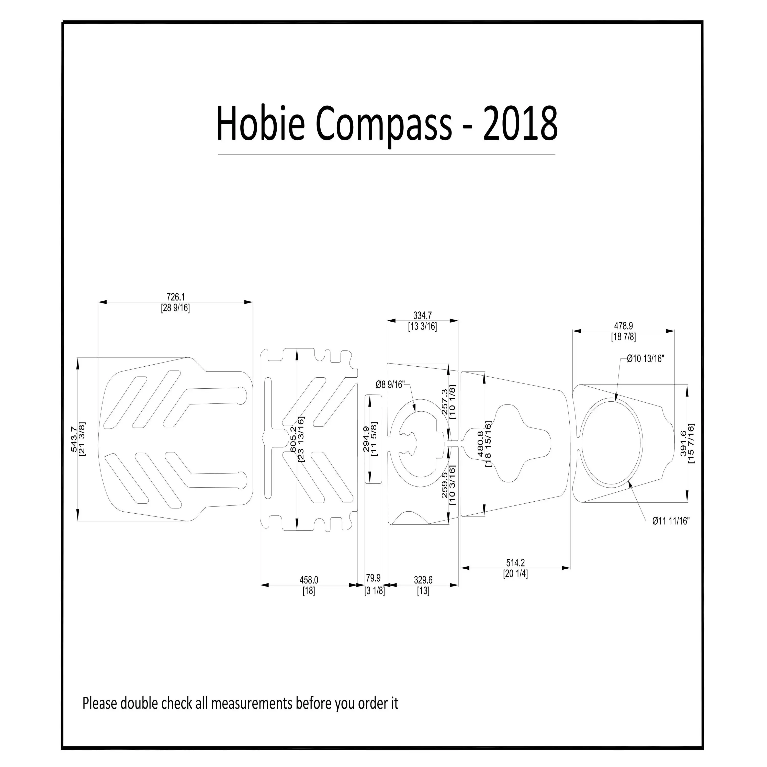 2018 Hobie Compass Kayak Boat EVA Foam Teak Deck Floor Pad Flooring