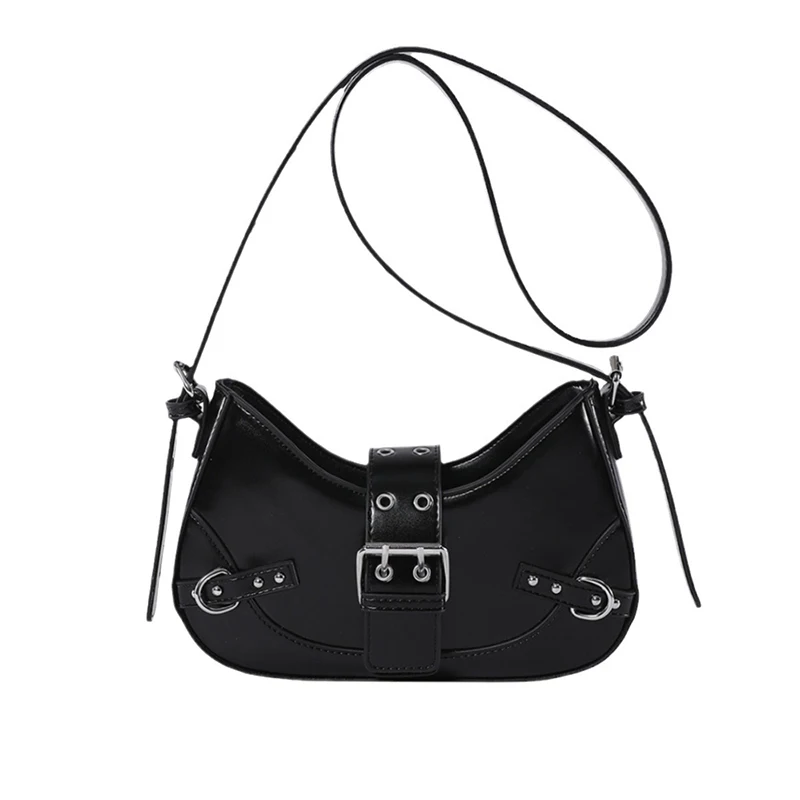 Fashion Design Rivet Underarm Bag Women\'s 2024 High Quality Y2K Shoulder Bag Popular Originality Crossbody Bag Small Square Bag