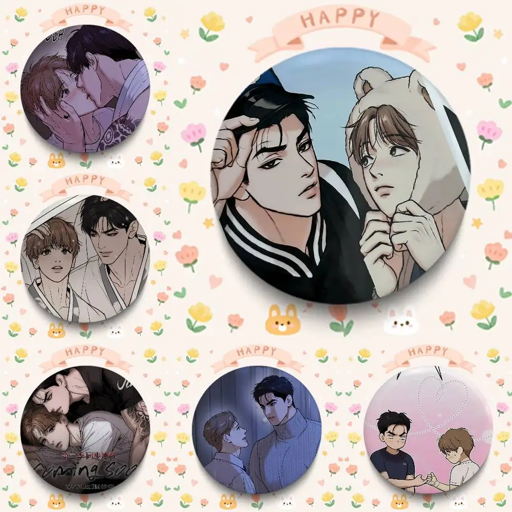 Bl Manhwa Jinx Joo Jaekyung Kim Dan Anime Badges Button Round Pin Brooch Badge Bag Decor Accessories Fans Collect Friends Gifts