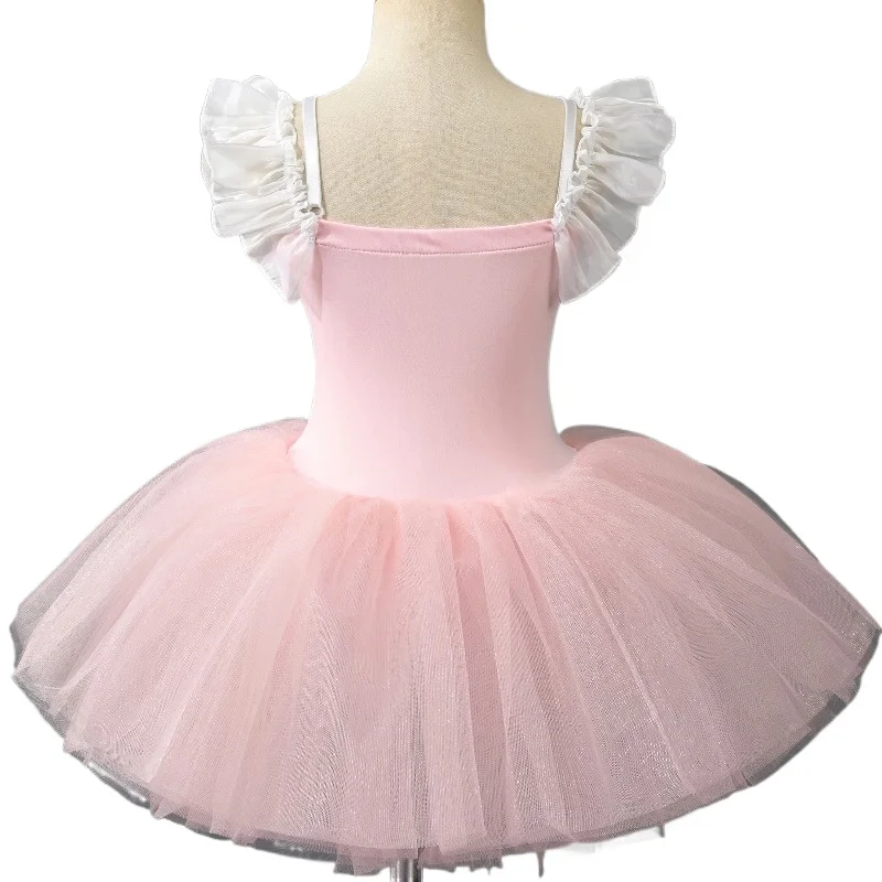 Tutù per bambini Abito lungo da prestazione Lago dei cigni Tutu con bretelle professionale Gonna da ballo Cygnet per ragazze Gonna da balletto in costume da ballo
