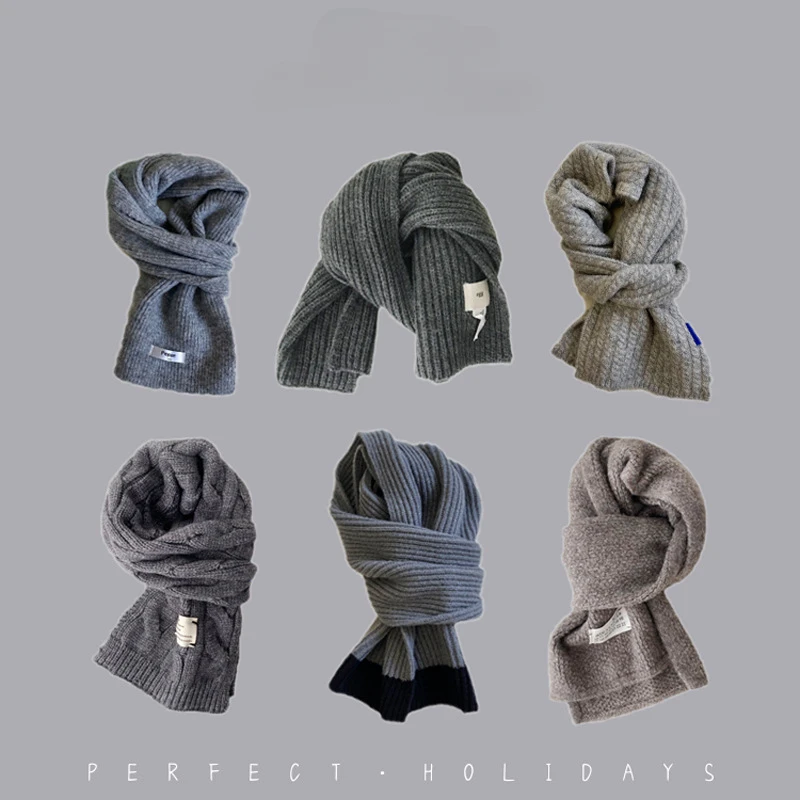 

Новые женские кашемировые шарфы, женские зимние плотные теплые мягкие винтажные шали, палантины, Женский однотонный длинный шарф для женщин 128