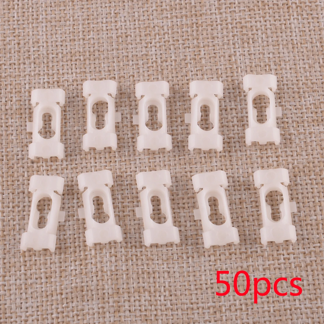 50pcs/set White Top Roof Quarter Belt Reveal Molding Trim Clip Retainer Fastener Fit for GM Chevrolet Buick 20175051 15633873