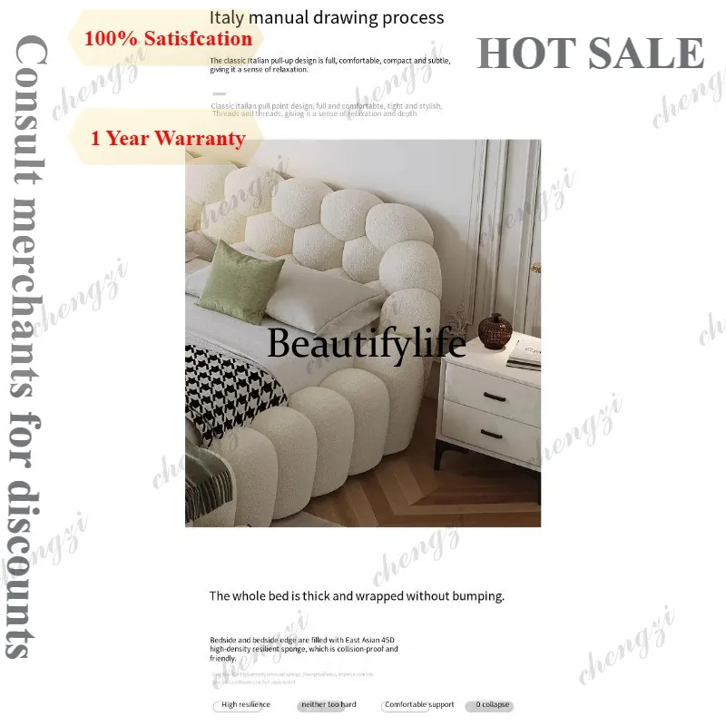 c139 Princess Velvet Double Bed Full Size Designer Luxury Queen Double Bed Platform Wooden Modern Cama Box Solteiro Home