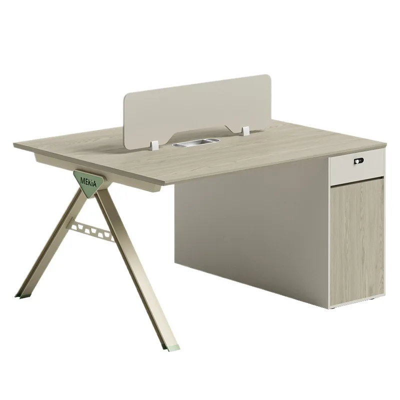 

Stylish desk, simple modern card seat, double four or six staff station, office computer screen, table and chair combination