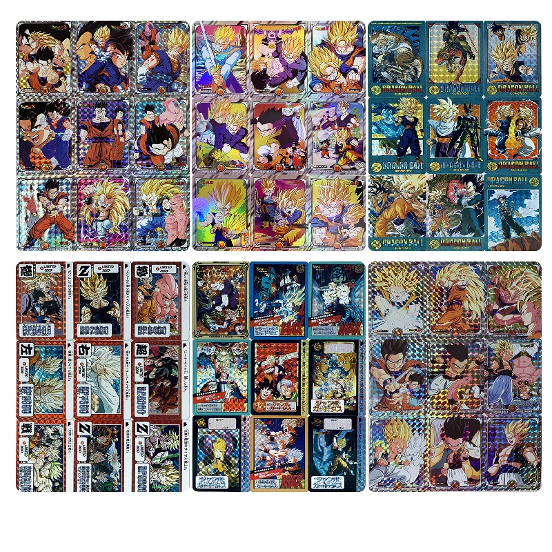 9 unids/set Diy hecho en casa Dragon Ball Anime Son Goku Vegeta Iv Toranku personaje juguete colección tarjeta regalo de Navidad
