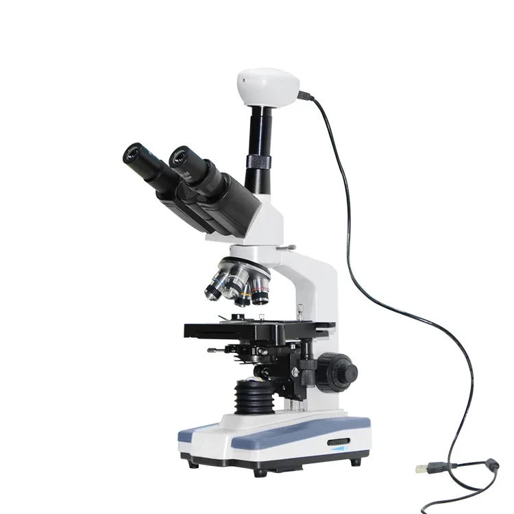 40X-2500X electron microscope trinocular Biological lab test teaching Optical Instruments digital microscope with lcd screen