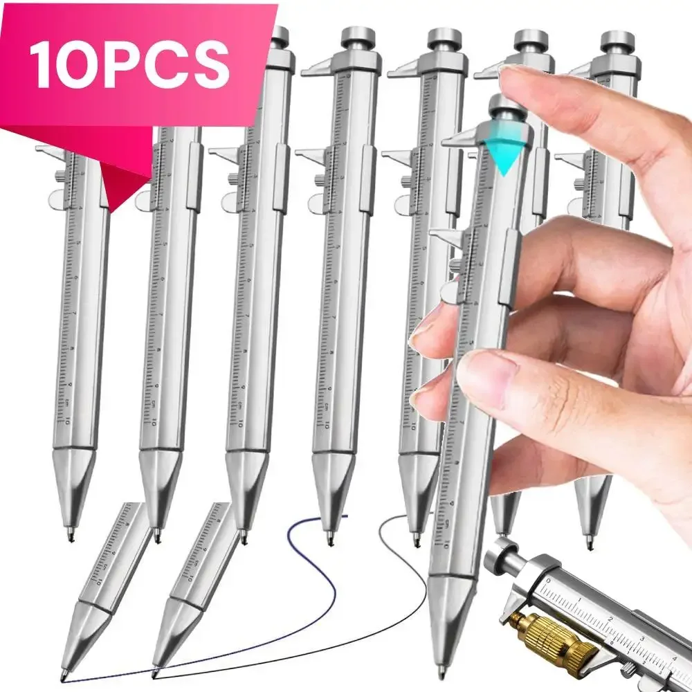 1-10PCS Penna a sfera Penna a sfera da 0,5 mm Penna a sfera Penna a inchiostro gel Calibro a corsoio Penna a sfera Creatività Cancelleria 0-100mm