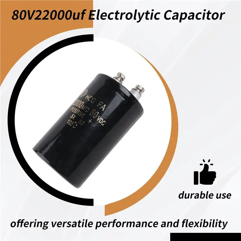 A27F-Bolt Type Capacitor 2200UF/80V High Capacity Electrolytic Construction 50X80mm Size