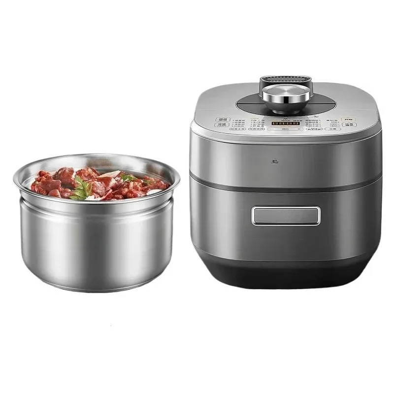 Speed Sensitive Electric Pressure Cooker  Intelligent Automatic Stainless Steel Pressure Rice Cooker 5L Double Galls 220V