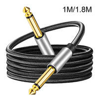 6.35mm Guitar Amplifier AMP Cable Electric Guitar Cable Wire Cord Noise Shielded Bass Cable Connector For Guitar Amplifier