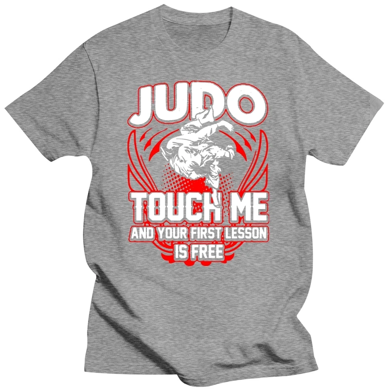 Judo Men\'s O-neck T Shirt Me And Your First Lesson Is-free Martial Arts BJJ Graphic Print O-neck Fighters Instructors Tee Shirt