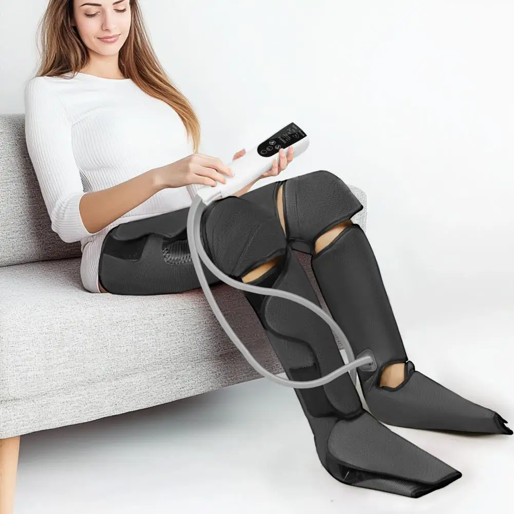 Electric Leg Muscle Relaxer 6 modes Air Compression Recovery Boot Lymph Release Relieve Foot Fatigue Heating Leg Massager