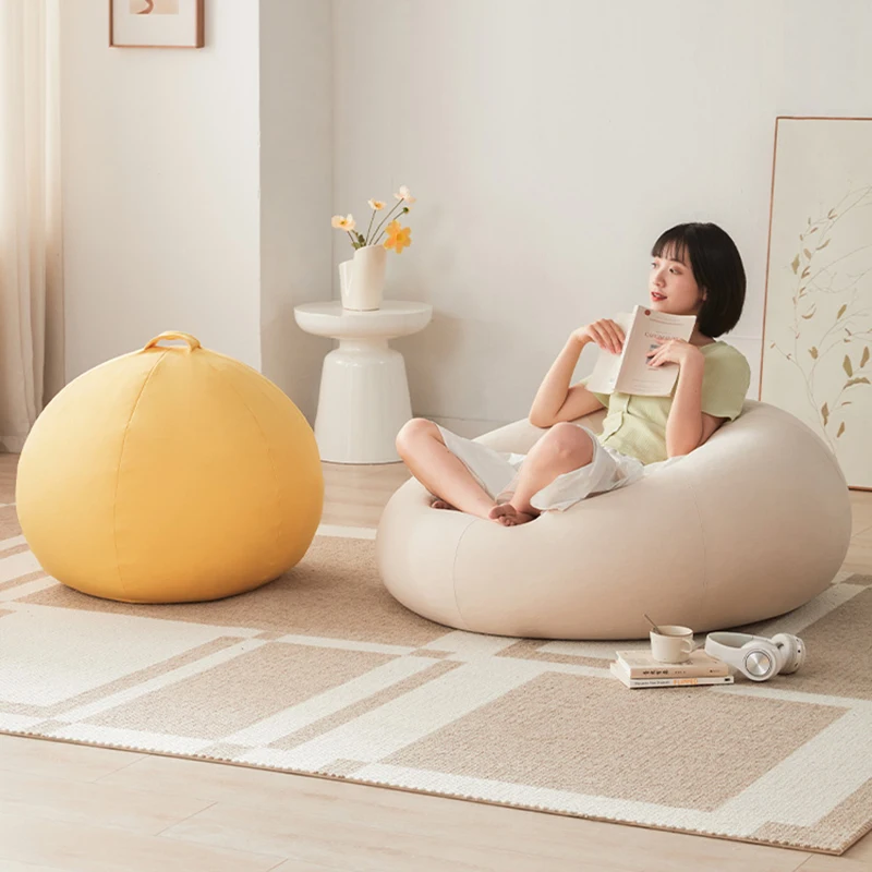 Dormitory Fabric Bean Bag Sofas Adults Comfort Reclinable Single Bean Bag Sofas Individual Sitting Relleno Para Puffs Furnitures