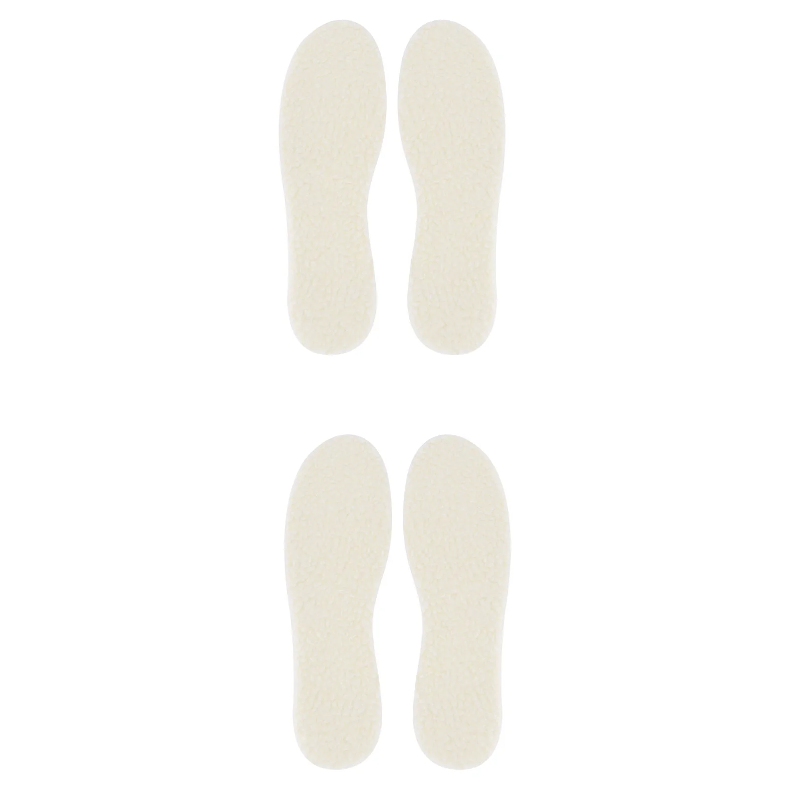 

2 Pairs of Warm Insoles Imitation Lambs Wool Breathable Thickened Insoles for Cold Days (Size 35-46)