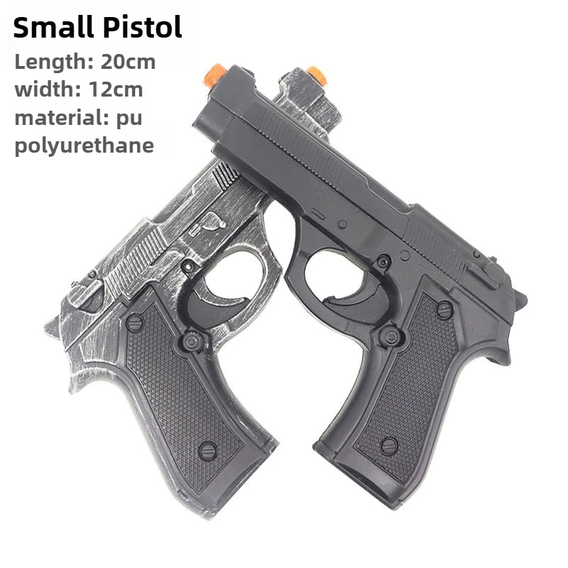 20 سنتيمتر لعبة الطرفية مسدس لعبة بولي الأسلحة الأسلحة نموذج مقلد لينة المطاط تأثيري الدعائم البنادق غير إطلاق الصبي هالوين تحصيل هدية