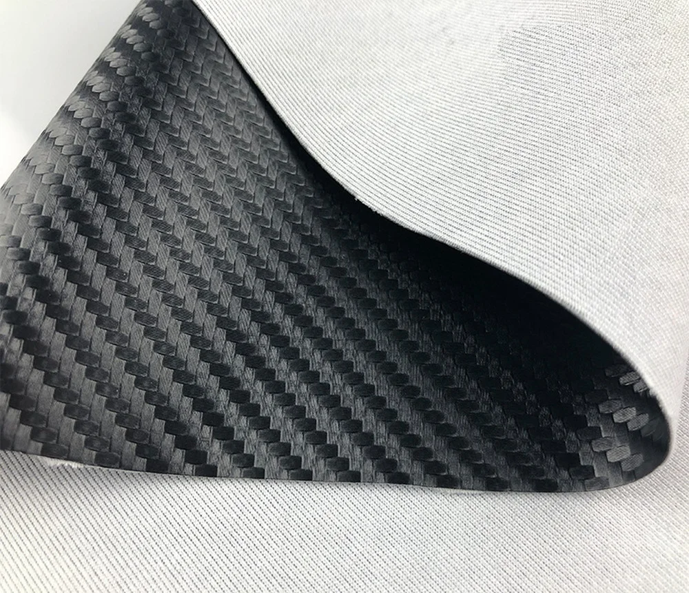 0.8 مللي متر بولي PU ألياف الكربون عالية تمتد محبوك تقليد بولي Leather الجلود للمفروشات الداخلية سيارة الجلود مبطن السيارات DIY الأقمشة