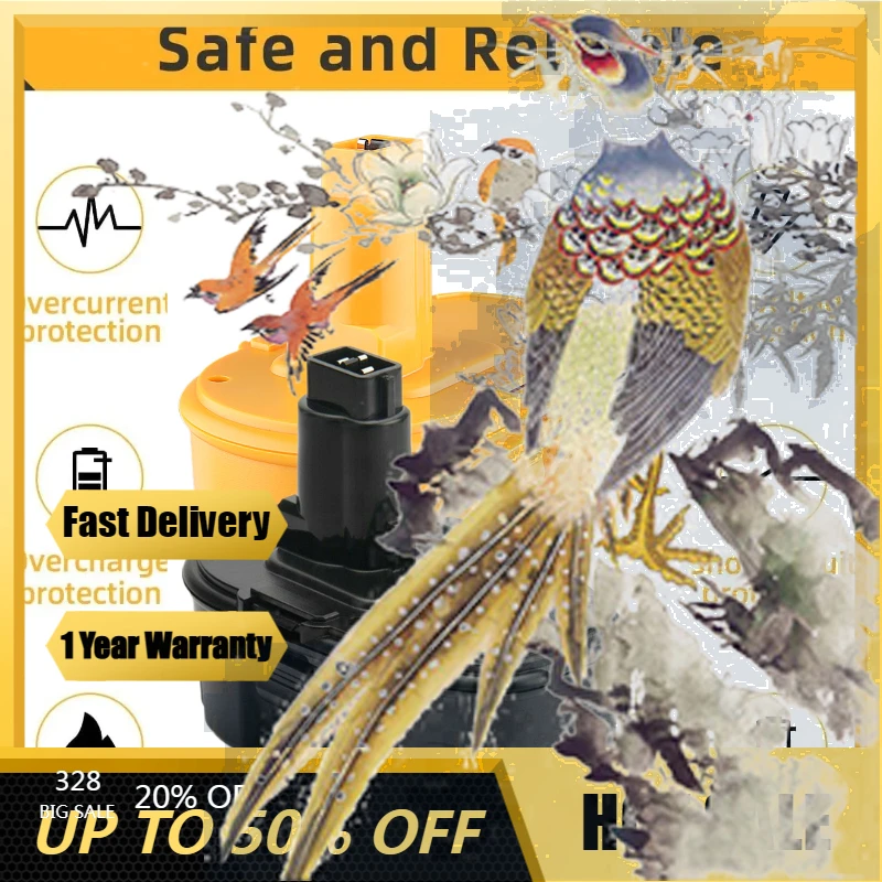 

【Fast Delivery】DC9096 18V 3.6AH/4.0Ah/4.6AH Ni-MH Battery Replace For DeWalt Battery Electric Tool Accessories