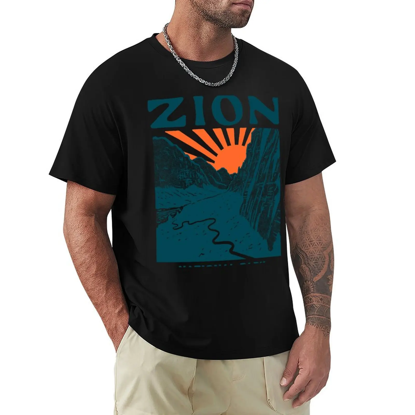 

Vintage Zion National Park T-Shirt Clothing oversize t-shirts man luxury designer Men's t-shirt