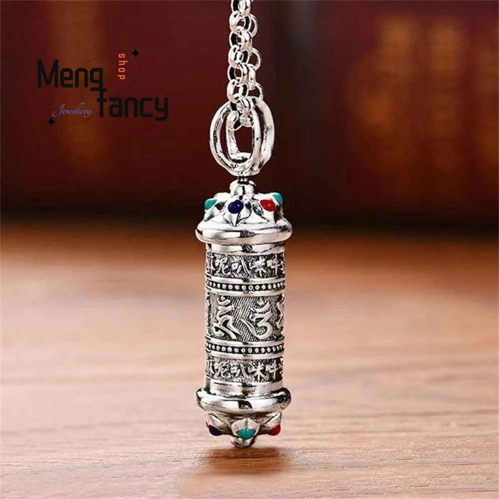 

Six Character Truth Sterling Silver Lanyan Mantra Hollow Can Be Opened To Hold Things Necklace Ga Wu Box Pendant Fashion Jewelry