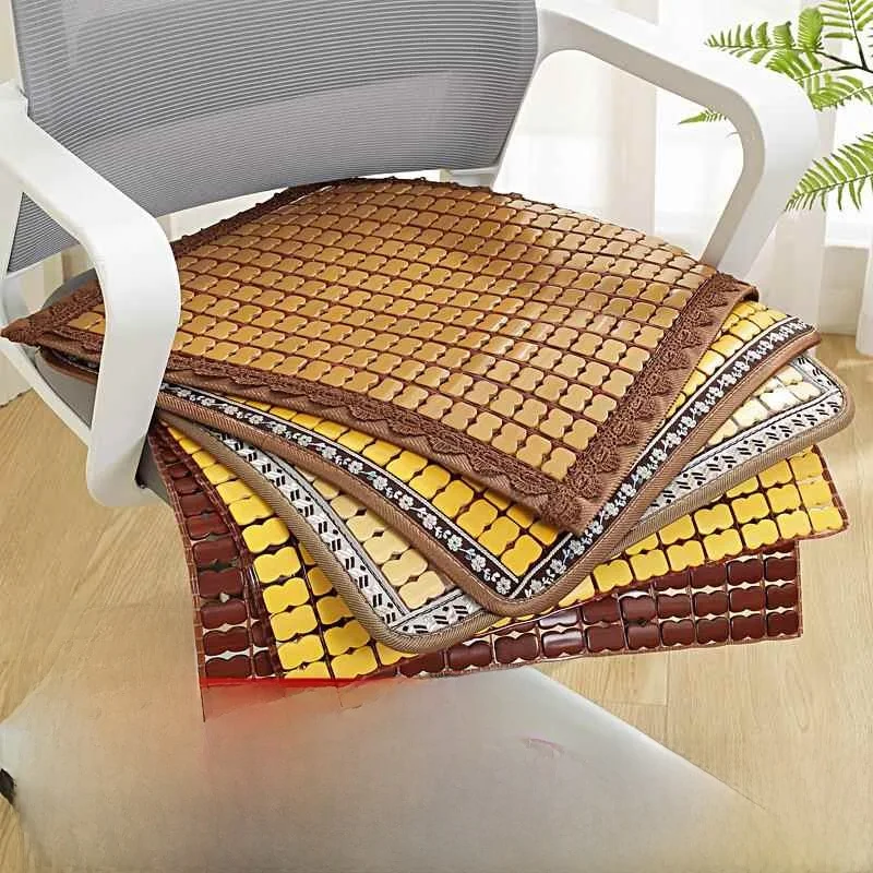 

Ice Pad Cushion Breathable Cooling Office Chair Car Mat Anti-Slip Summer Mahjong Mat Chinese Bamboo Material