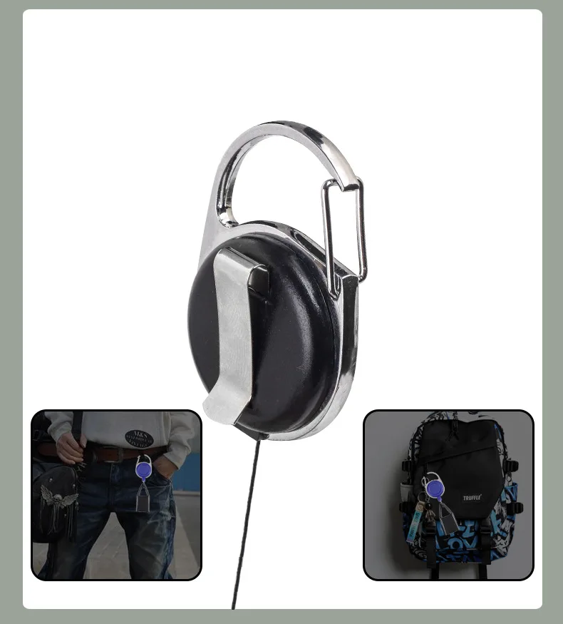 Silikon Feuerzeug Einziehbarer Schlüsselanhänger Schutzhülle Halter Leine Safe Stash Clip Cover Raucherzubehör – Detail 4