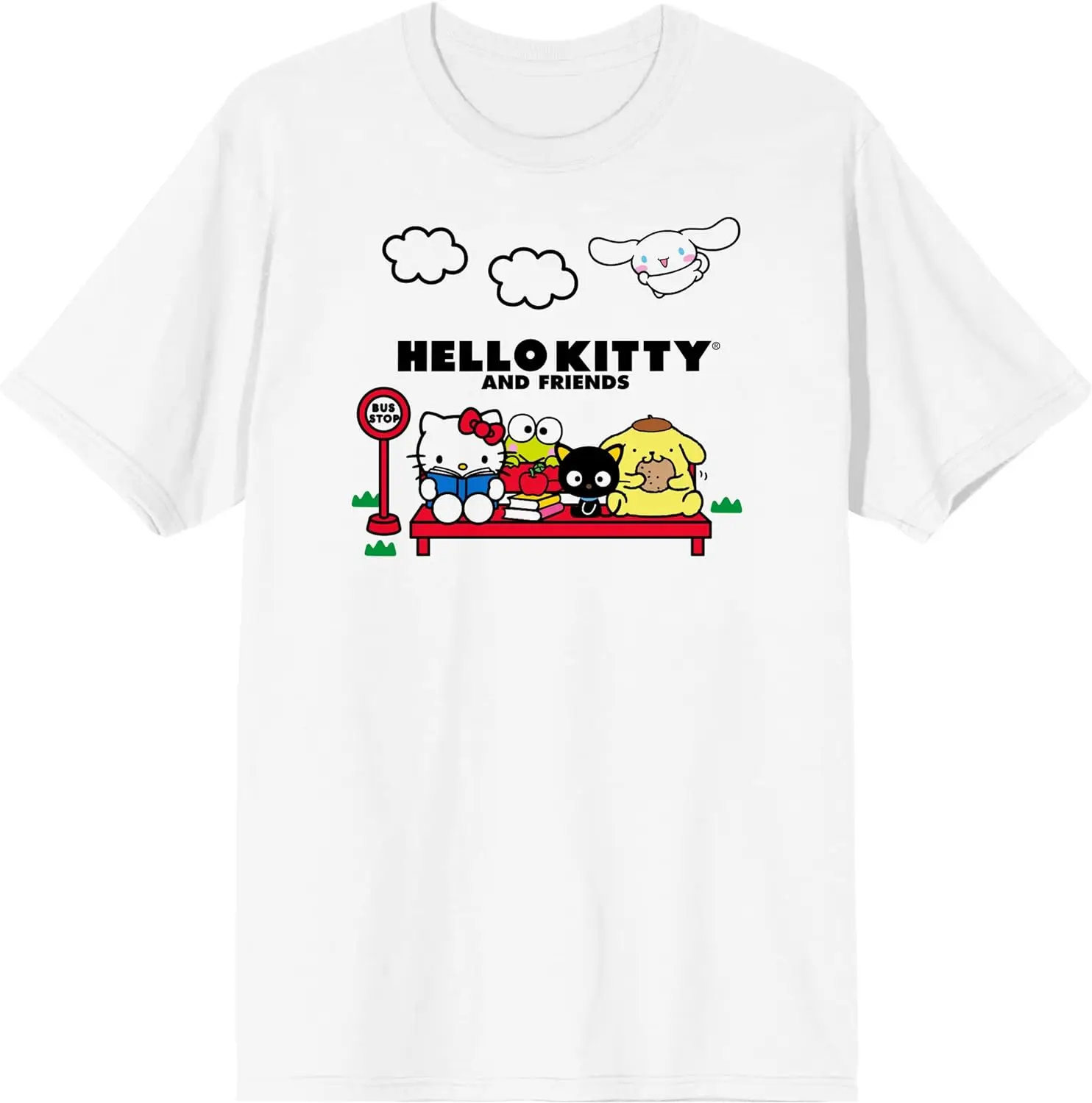 Hello Kitty & Friends Bus Stop Juniors White T-Shirt