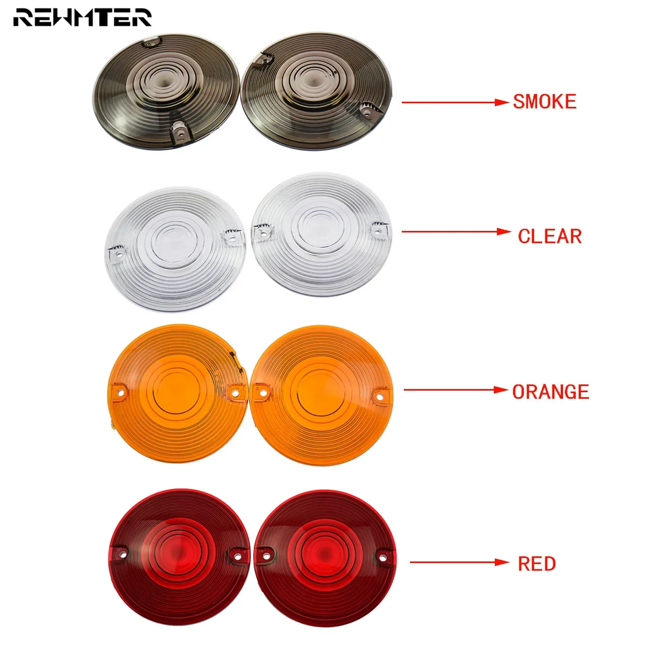 2PCS Motorcycle Turn Signal Light Lens Cover Clear/Smoke/Amber For Harley Touring Electra Glide Ultra Glide Road Glide 1986-2014