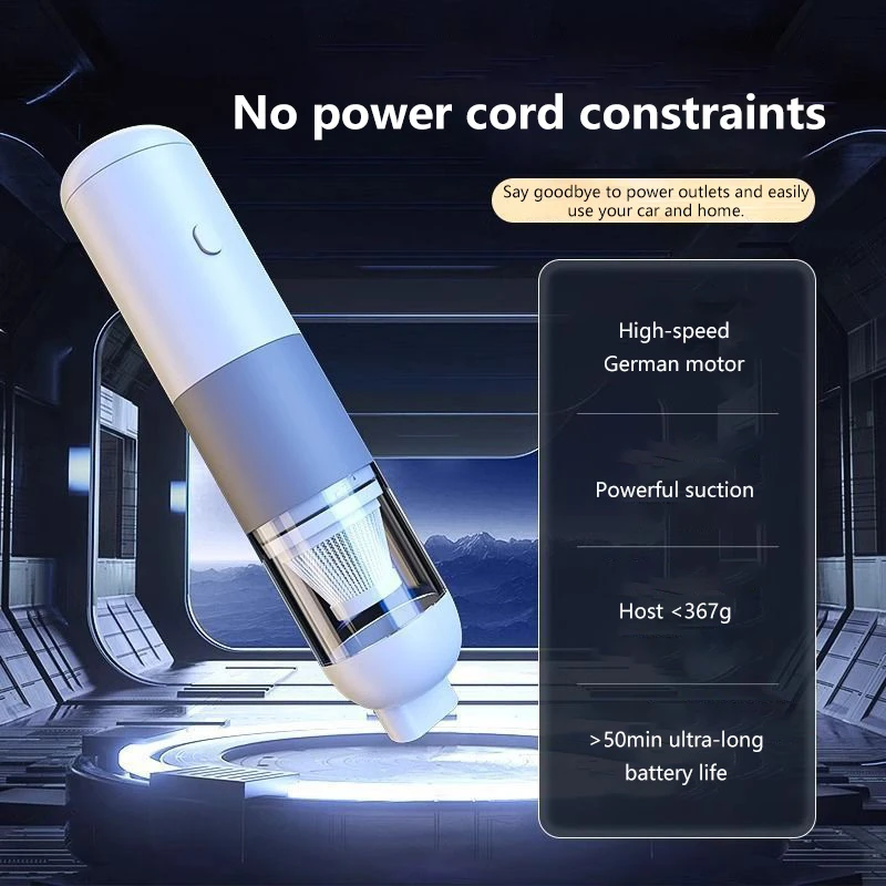 Car Vacuum Cleaner With Super Strong Suction Power, Wireless Handheld Small Portable Vacuum Cleaner For Cars