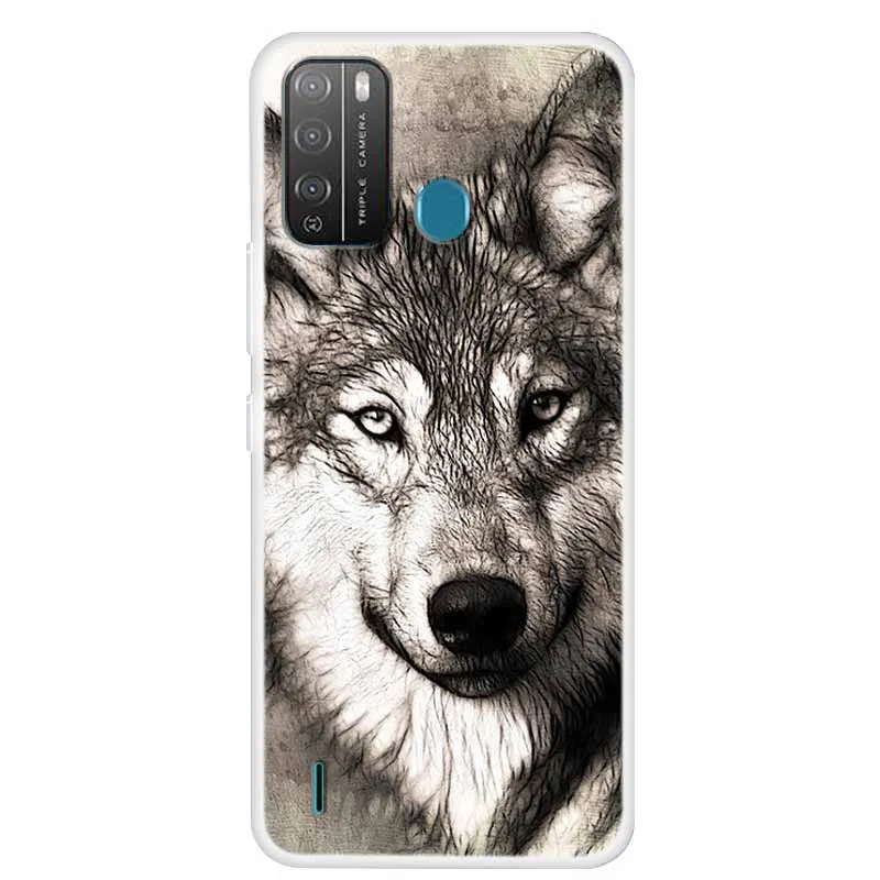 For ITEL Vision 1 Pro Case Astronaut Silicone TPU Soft Back Cover Phone Case for ITEL Vision1 Pro Spaceman Funda Wolf Lion Coque