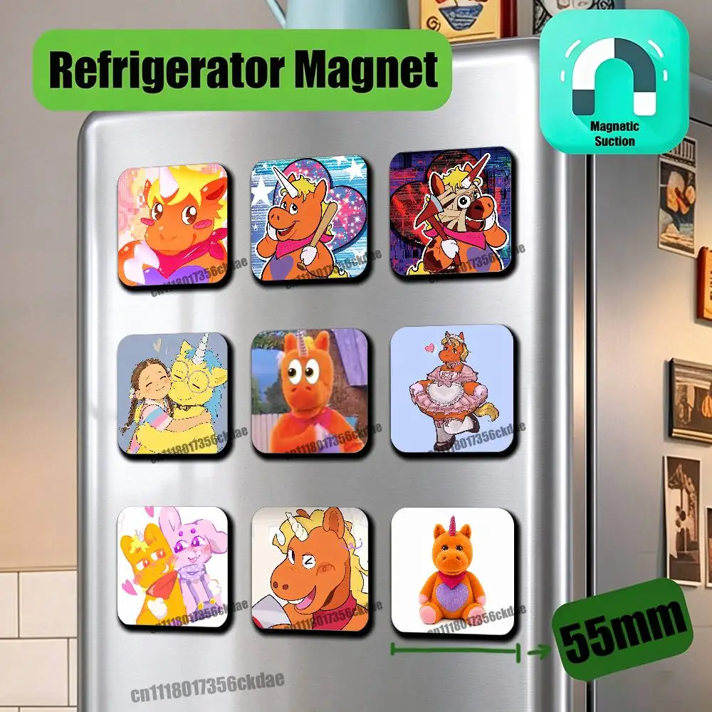For Buddy The Unicorn Fridge Magnetic Metal Icebox Cabinet Custom Refrigerator Magnets Decoration Gift