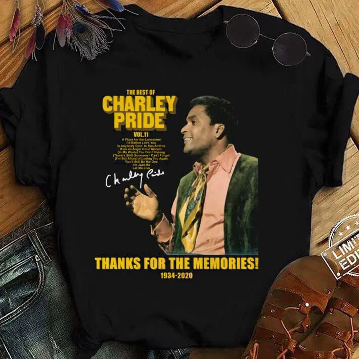 Thanks For The Memories Charley Pride Shirt Classic Black Unisex S-234XL NE960