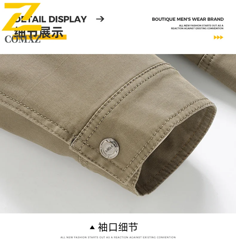 2025 New Autumn Brand Jacket Men's Classic Luxury Cotton Breathable Turn-down Collar Jacket Men Casual Business Solid Color Coat